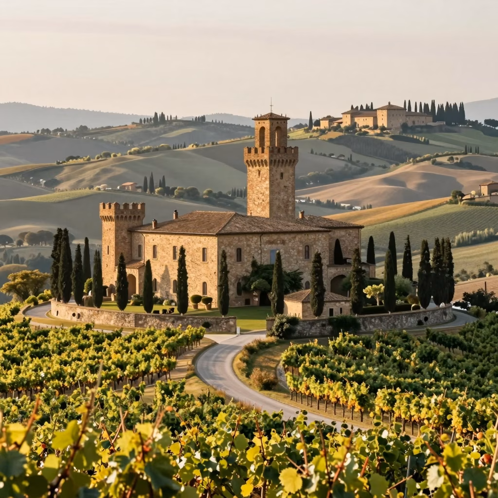 Gaiole in Chianti : Chateaux et Domaines Viticoles Historiques